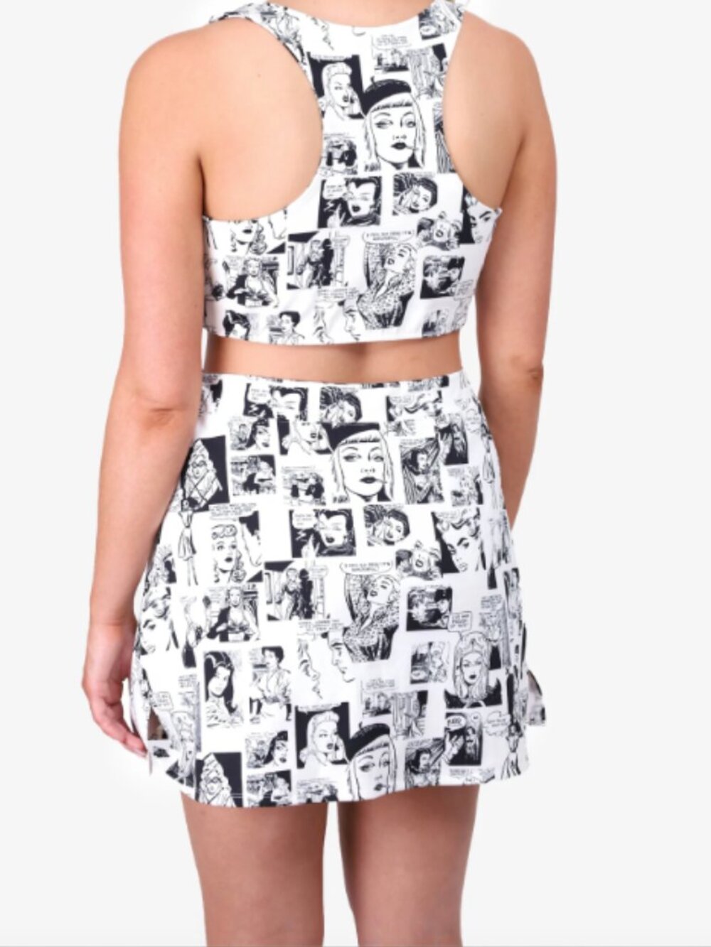 Reformation Ecomove Newsprint Athletic Skort - Picture 2 of 5